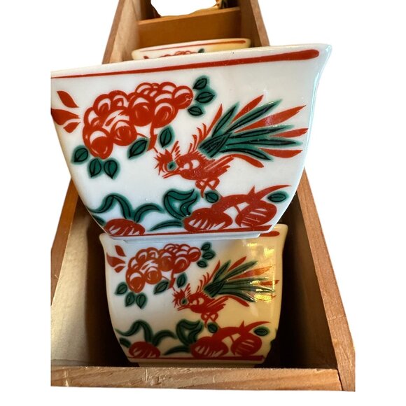 Kutani Ware Elizan Kiln Vintage Japanese Porcelain Bowls Set Of 5 With Box - Picture 6 of 15